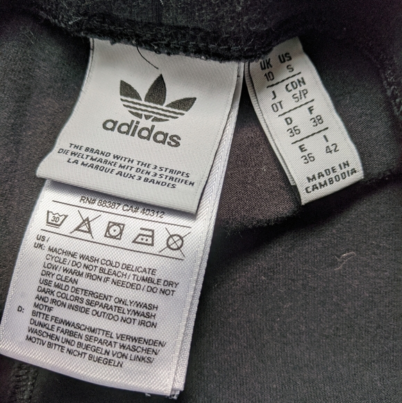 Adidas original 3-Stripes leggings Sz Sm9" rise, - Picture 5 of 5